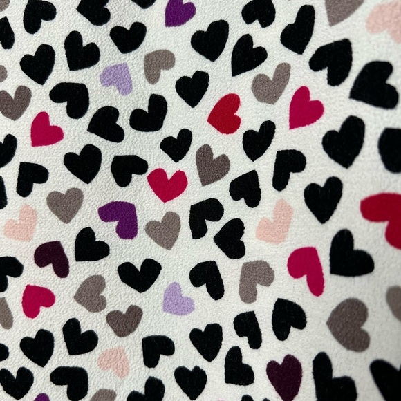 kate spade New York Kids Jensen Top Blouse Dancing Hearts AOP XL Girls - Picture 3 of 7